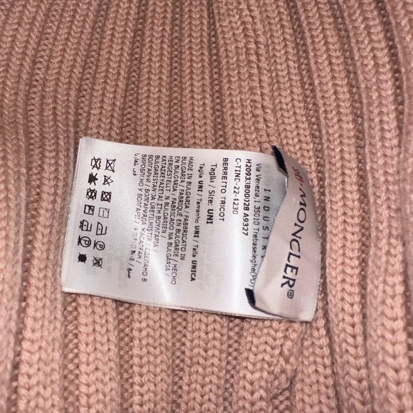 Pink Moncler Pom Beanie - Picture 2 of 2